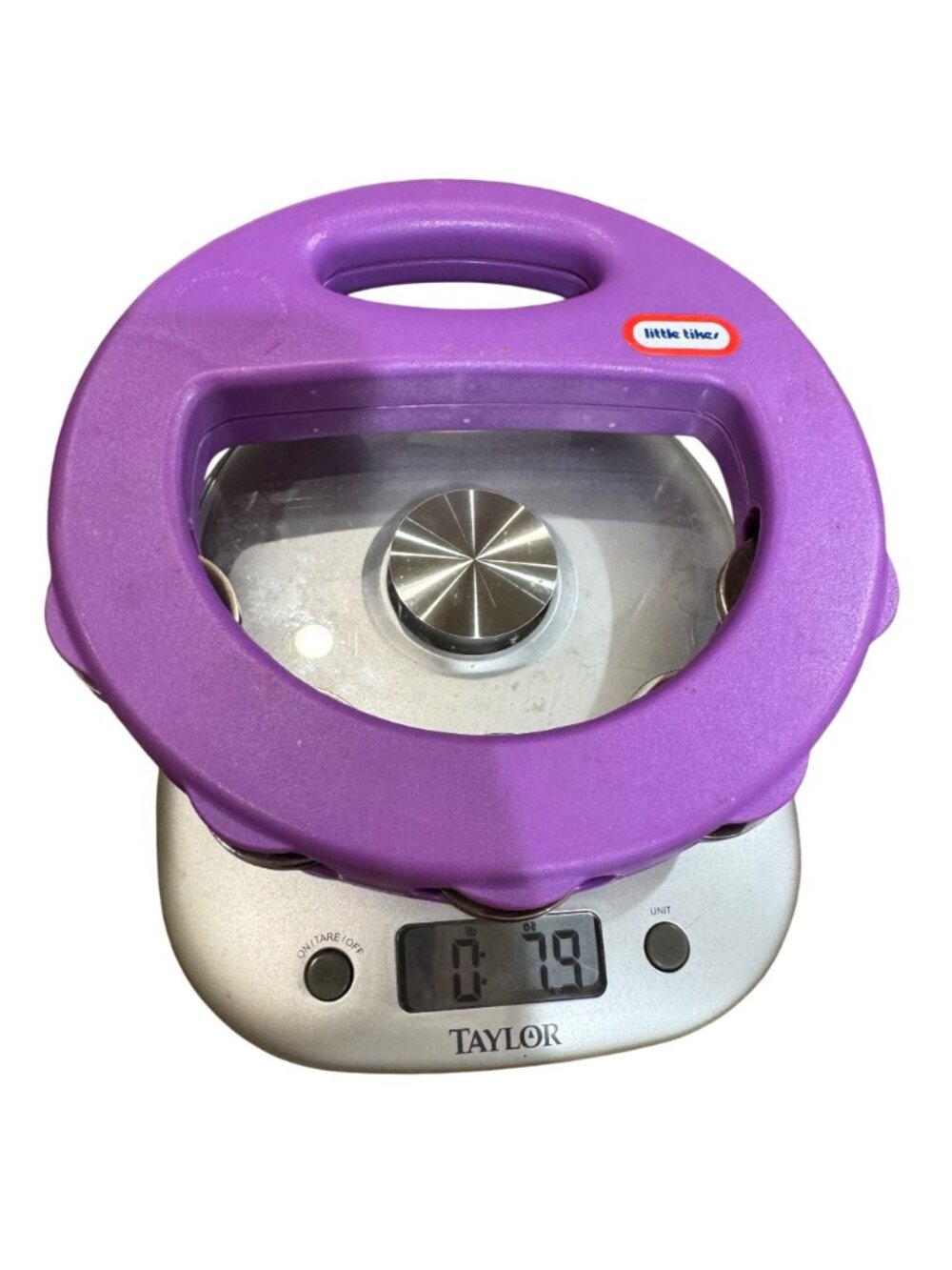 Little Tikes Tambourine Musical Instrument Hand Grip Purple Band Toy Vintage 90s - Picture 8 of 10